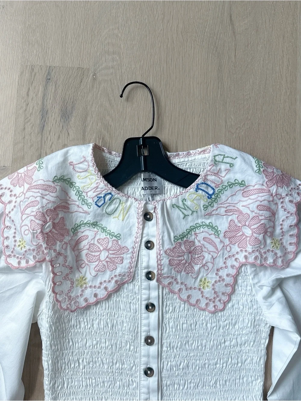 NWT DAMSON MADDER FERN EMBROIDERED BLOUSE - Picture 3 of 10